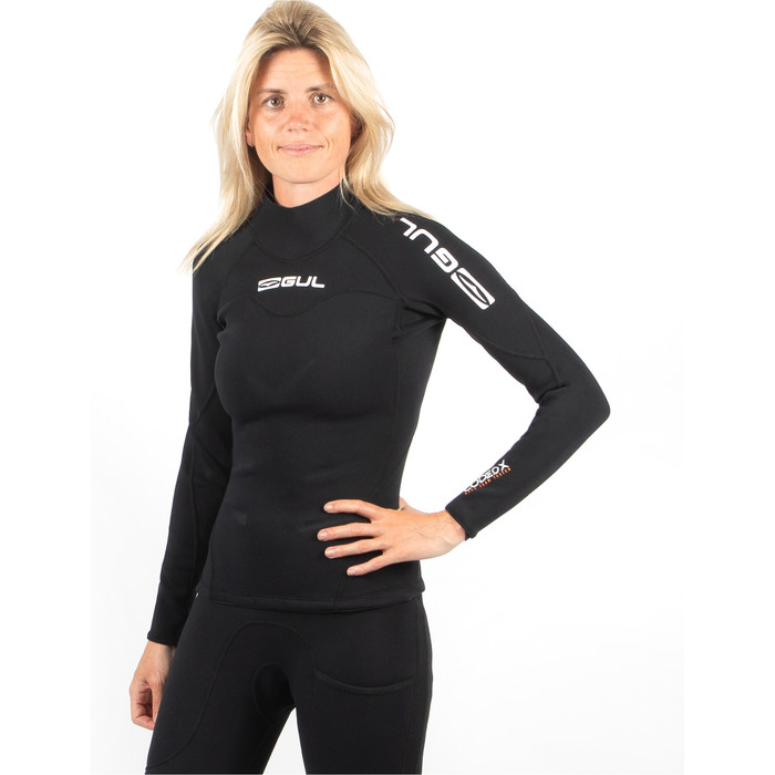 2025 Gul Womens Code Zero 1mm Thermo Top AC0112/C2  - Black